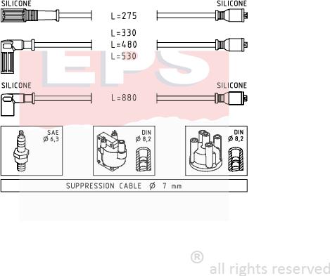 MDR EPS-1500 354 - Комплект запалителеи кабели vvparts.bg