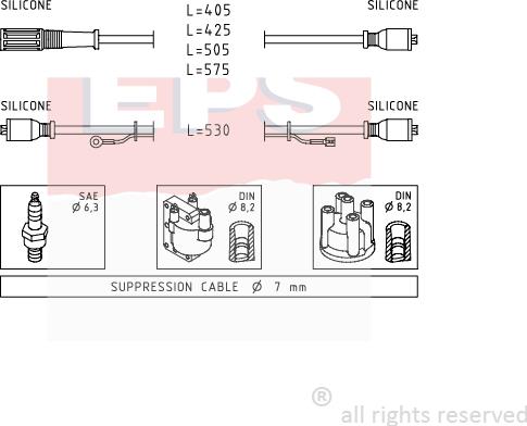 MDR EPS-1500 386 - Комплект запалителеи кабели vvparts.bg