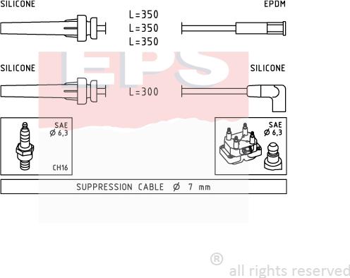 MDR EPS-1501 990 - Комплект запалителеи кабели vvparts.bg