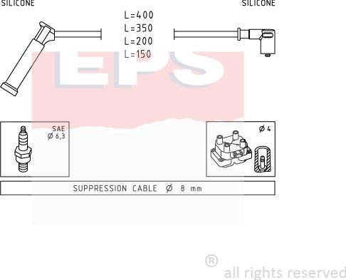 MDR EPS-1501 984 - Комплект запалителеи кабели vvparts.bg