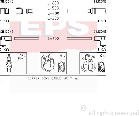 MDR EPS-1501 933 - Комплект запалителеи кабели vvparts.bg
