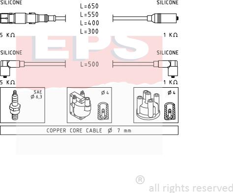 MDR EPS-1501 937 - Комплект запалителеи кабели vvparts.bg