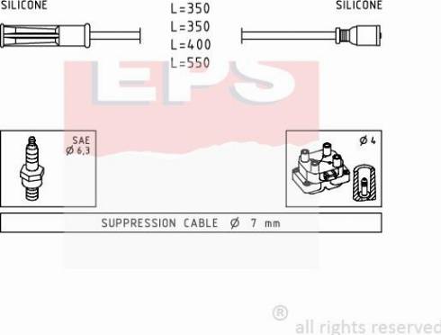 MDR EPS-1501 443 - Комплект запалителеи кабели vvparts.bg