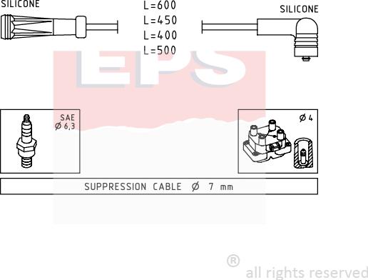 MDR EPS-1501 447 - Комплект запалителеи кабели vvparts.bg