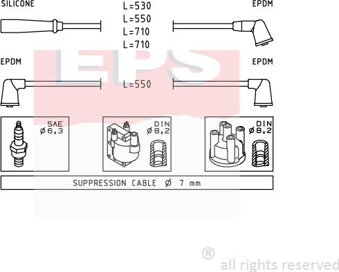MDR EPS-1501 413 - Комплект запалителеи кабели vvparts.bg
