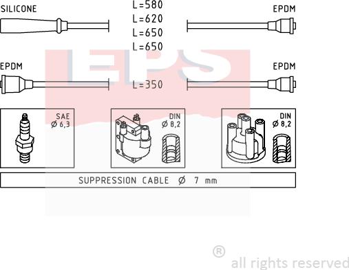 MDR EPS-1501 417 - Комплект запалителеи кабели vvparts.bg