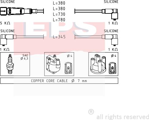 MDR EPS-1501 569 - Комплект запалителеи кабели vvparts.bg