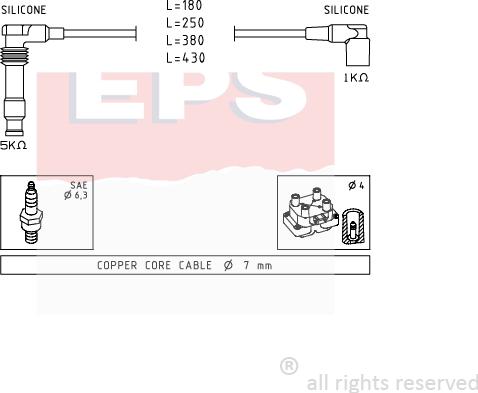 MDR EPS-1501 562 - Комплект запалителеи кабели vvparts.bg