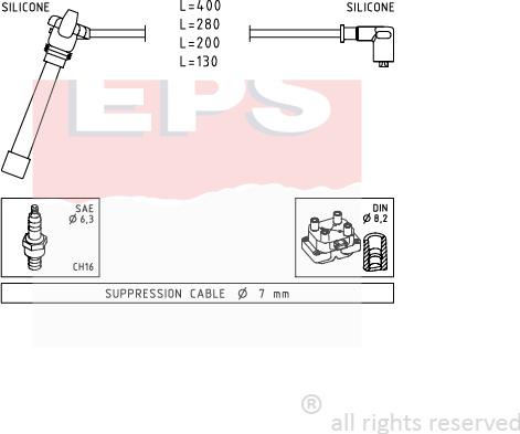 MDR EPS-1501 504 - Комплект запалителеи кабели vvparts.bg