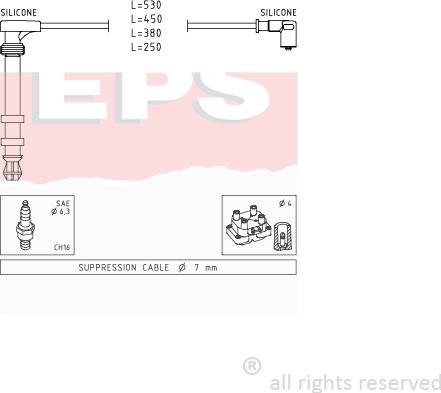 MDR EPS-1501 503 - Комплект запалителеи кабели vvparts.bg