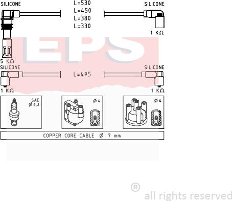 MDR EPS-1501 580 - Комплект запалителеи кабели vvparts.bg