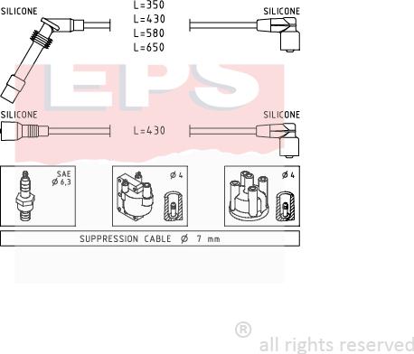 MDR EPS-1501 529 - Комплект запалителеи кабели vvparts.bg