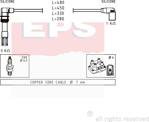MDR EPS-1501 575 - Комплект запалителеи кабели vvparts.bg
