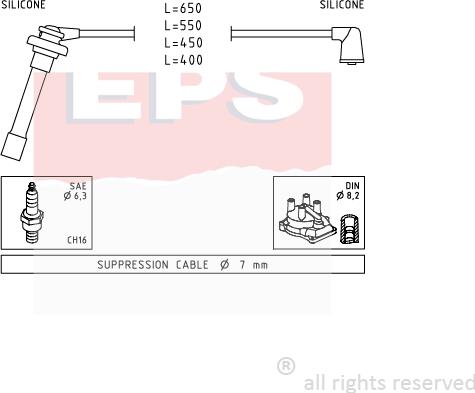 MDR EPS-1501 699 - Комплект запалителеи кабели vvparts.bg