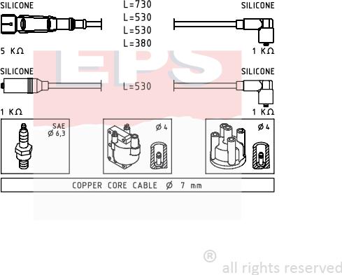 MDR EPS-1501 609 - Комплект запалителеи кабели vvparts.bg