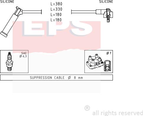 MDR EPS-1501 619 - Комплект запалителеи кабели vvparts.bg