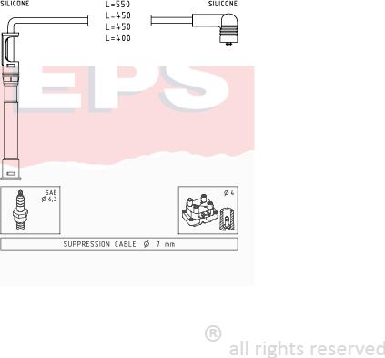 MDR EPS-1501 681 - Комплект запалителеи кабели vvparts.bg