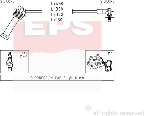 MDR EPS-1501 630 - Комплект запалителеи кабели vvparts.bg