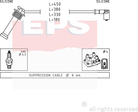 MDR EPS-1501 624 - Комплект запалителеи кабели vvparts.bg