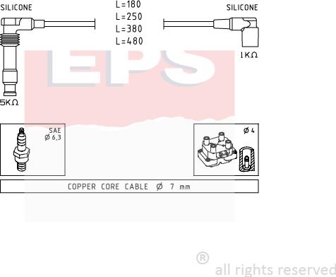 MDR EPS-1501 677 - Комплект запалителеи кабели vvparts.bg