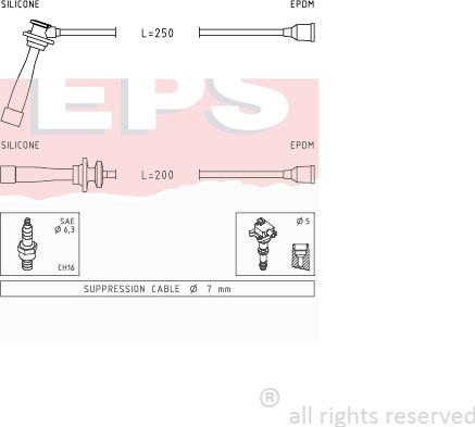 MDR EPS-1501 841 - Комплект запалителеи кабели vvparts.bg