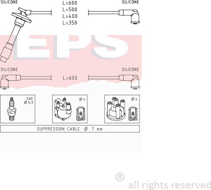 MDR EPS-1501 879 - Комплект запалителеи кабели vvparts.bg