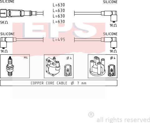 MDR EPS-1501 364 - Комплект запалителеи кабели vvparts.bg