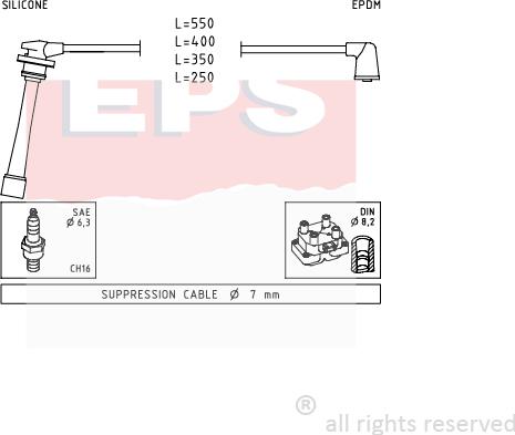 MDR EPS-1501 385 - Комплект запалителеи кабели vvparts.bg