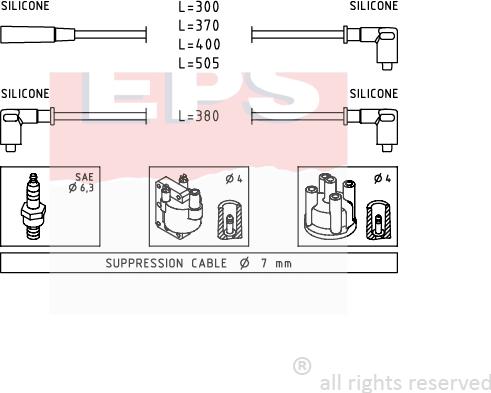 MDR EPS-1501 373 - Комплект запалителеи кабели vvparts.bg