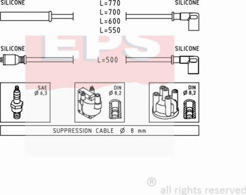 MDR EPS-1501 281 - Комплект запалителеи кабели vvparts.bg