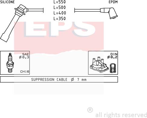 MDR EPS-1501 231 - Комплект запалителеи кабели vvparts.bg