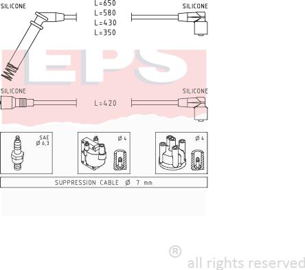 MDR EPS-1501 237 - Комплект запалителеи кабели vvparts.bg