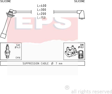 MDR EPS-1501 745 - Комплект запалителеи кабели vvparts.bg