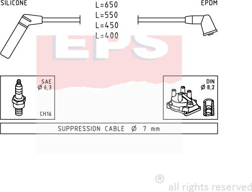 MDR EPS-1501 753 - Комплект запалителеи кабели vvparts.bg