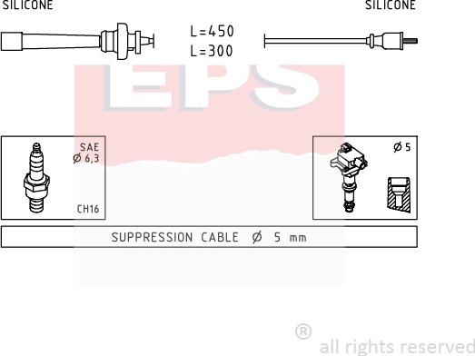 MDR EPS-1501 764 - Комплект запалителеи кабели vvparts.bg