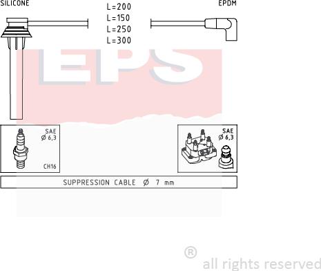 MDR EPS-1501 719 - Комплект запалителеи кабели vvparts.bg