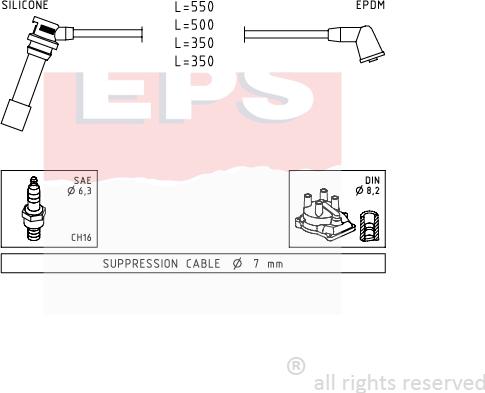MDR EPS-1501 738 - Комплект запалителеи кабели vvparts.bg