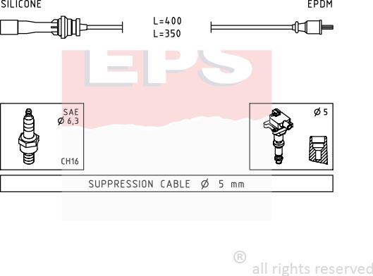 MDR EPS-1501 729 - Комплект запалителеи кабели vvparts.bg