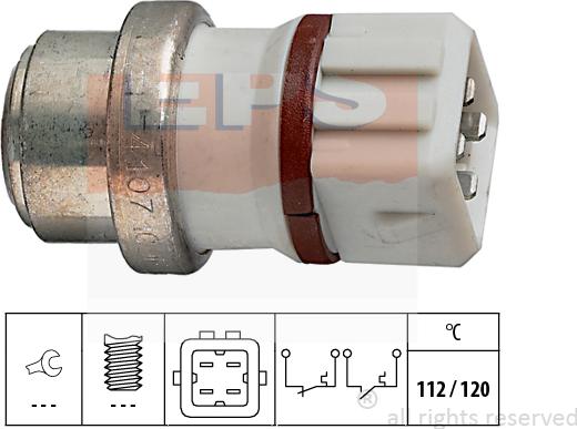 MDR EPS-1840 107 - Датчик, температура на охладителната течност vvparts.bg