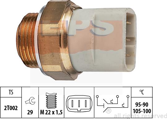 MDR EPS-1850 697 - Термошалтер, вентилатор на радиатора vvparts.bg