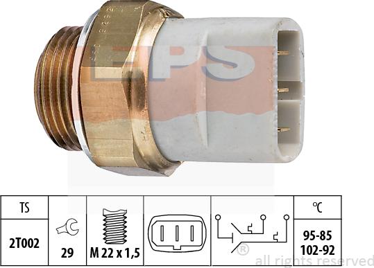 MDR EPS-1850 635 - Термошалтер, вентилатор на радиатора vvparts.bg