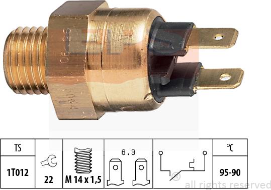 MDR EPS-1850 064 - Термошалтер, вентилатор на радиатора vvparts.bg