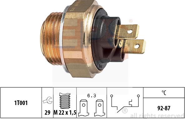 MDR EPS-1850 005 - Термошалтер, вентилатор на радиатора vvparts.bg