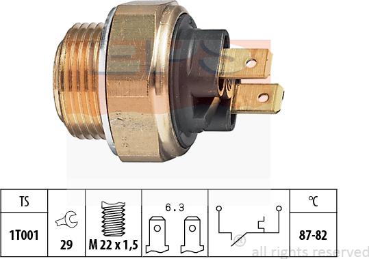 MDR EPS-1850 017 - Термошалтер, вентилатор на радиатора vvparts.bg