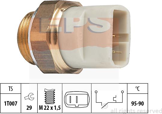 MDR EPS-1850 027 - Термошалтер, вентилатор на радиатора vvparts.bg