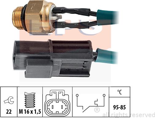 MDR EPS-1850 100 - Термошалтер, вентилатор на радиатора vvparts.bg