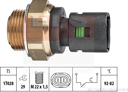 MDR EPS-1850 128 - Термошалтер, вентилатор на радиатора vvparts.bg