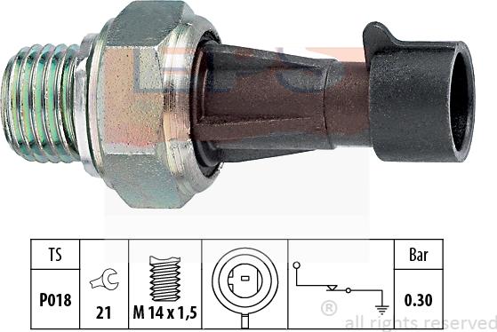 MDR EPS-1800 096 - Датчик, налягане на маслото vvparts.bg