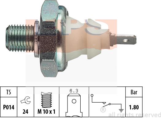 MDR EPS-1800 045 - Датчик, налягане на маслото vvparts.bg