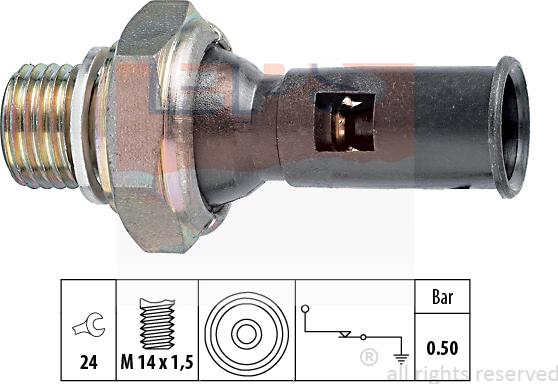 MDR EPS-1800 056 - Датчик, налягане на маслото vvparts.bg